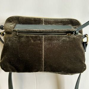 Green Velvet Look Adjustable Strap Bag